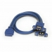 USB-kabel Startech USB3SPNLAFHD         IDC USB A Blauw