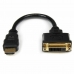 HDMI Adapter Startech HDDVIMF8IN           Fekete