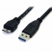 USB-kabel till mikro-USB Startech USB3AUB50CMB         Svart