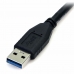 USB to mikro USB kabelis Startech USB3AUB50CMB         Melns