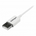 USB Cable to micro USB Startech USBPAUB2MW White Yellow (4 Units)