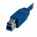 Kabel USB A na USB B Startech USB3SAB1M            Niebieski