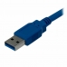 Kabel USB A naar USB B Startech USB3SAB1M            Blauw