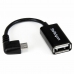 Cable USB a micro USB Startech UUSBOTGRA Negro