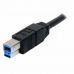 Kábel USB A na USB B Startech USB3SAB3MBK 3 m Čierna