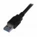USB A uz USB B Kabelis Startech USB3SAB3MBK 3 m Melns