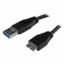 USB-kabel till mikro-USB Startech USB3AUB15CMS         Svart