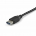 USB A till USB C Kabel Startech USB31AC1M            Svart