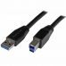 USB A - USB B kabelis Startech USB3SAB10M           Juoda
