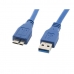 Cablu USB la micro USB Lanberg CA-US3M-10CC-0005-B Albastru 50 cm (0,5 m)