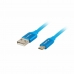 Cable Micro USB Lanberg CA-USBM-20CU-0010-BL 1 m