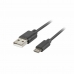 Kaabel Micro USB Lanberg CA-USBM-20CU-0018-BK 1,8 m