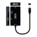 USB C uz VGA/HDMI/DVI Adapteris NANOCABLE 10.16.4301-BK (10 cm) Melns