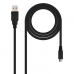 USB 2.0 A - Micro USB B kabelis NANOCABLE 10.01.0501 (1,8 m) Juoda