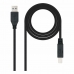 USB-kábel NANOCABLE 10.01.0802-BK Fekete