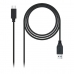 USB to Mini USB Cable NANOCABLE 10.01.4000 (0,5M) Black
