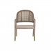 Chair with Armrests DKD Home Decor Beige Polyester Metal Fir Plastic 59 x 55 x 88 cm