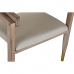 Stol med Armlener DKD Home Decor Beige Polyester Metall Gran Plast 59 x 55 x 88 cm