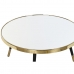 Sofabord DKD Home Decor Glamour Gylden Sølvfarvet Stål Spejl 82,5 x 82,5 x 40 cm