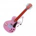 Guitarra Infantil Hello Kitty Eletrónica Microfone Cor de Rosa