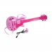 Guitarra Infantil Hello Kitty Eletrónica Microfone Cor de Rosa