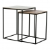 Postranní stolek DKD Home Decor Černý Hliník Stříbřitý (2 pcs)