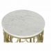 Kisasztal DKD Home Decor 30,5 x 30,5 x 50 cm Aranysàrga Fehér Műanyag Márvány Vas