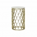 Bijzettafel DKD Home Decor 30,5 x 30,5 x 50 cm Gouden Wit Plastic Marmer Ijzer