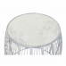 Mazs galdiņš DKD Home Decor Balts Marmors Dzelzs Sudrabains (46 x 46 x 41 cm)