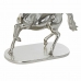 Beistelltisch DKD Home Decor Durchsichtig Aluminium Kristall Silberfarben Pferd (54 x 39 x 57 cm)