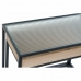 Postranní stolek DKD Home Decor Černý Kov Sklo (2 pcs)