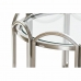 Mazs galdiņš DKD Home Decor Stikls Sudrabains Metāls (55 x 55 x 55 cm)