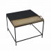 Side table DKD Home Decor 61 x 61 x 49 cm Black Golden Steel Aluminium