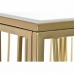 Postranní stolek DKD Home Decor Zrcadlo Zlatá Kov MDF (57 x 57 x 52 cm)