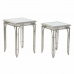 Masa laterală DKD Home Decor Oglindă Argintiu Metal (40 x 40 x 56 cm) (2 pcs) (35 x 35 x 51 cm)