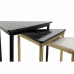 Setti 3 pientä pöytää DKD Home Decor Valkoinen Musta Vihreä Kullattu 68 x 46,5 x 53 cm