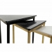 Sett med 3 små bord DKD Home Decor Hvit Svart Grønn Gyllen 68 x 46,5 x 53 cm