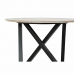 Mesa de apoio DKD Home Decor 65 x 65 x 49,5 cm Preto Metal Madeira Marrom claro