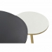 Masa laterală DKD Home Decor Negru Auriu* Aluminiu Alb (67 x 50 x 37 cm)