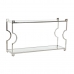 Console DKD Home Decor 140 x 40 x 78 cm Crystal Silver Stainless steel