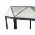 Stranska miza DKD Home Decor Črna Kovina Ogledalo 50 x 50 x 55 cm