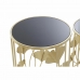 2 mažų staliukų rinkinys DKD Home Decor Auksinis Metalinis Stiklas 41,5 x 41,5 x 55 cm