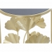 Набор из двух столов DKD Home Decor Позолоченный Металл Стеклянный 41,5 x 41,5 x 55 cm