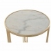 Conjunto de 2 mesas DKD Home Decor Branco Dourado 47,5 x 47,5 x 56 cm