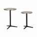 Set of 2 small tables DKD Home Decor Black Golden 40 x 40 x 61 cm