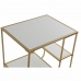 Masa laterală DKD Home Decor Auriu* Metal MDF Alb (50 x 40 x 55,5 cm)