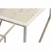 Conjunto de 2 mesas pequenas DKD Home Decor Prateado Metal Mármore 40 x 40 x 60,5 cm
