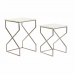 2 mažų staliukų rinkinys DKD Home Decor Sidabras Metalinis Marmurą 40 x 40 x 60,5 cm