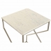 Conjunto de 2 mesas pequenas DKD Home Decor Prateado Metal Mármore 40 x 40 x 60,5 cm