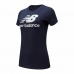 Kortarmet T-skjorte til Kvinner New Balance WT91546 Marineblå